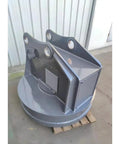 Heavy Duty Hydraulic Scrap Magnet Lifter For Excavators Built Tough As Nails And Ready To Go Hard On Every Job Site With Straight Up Performance And Zero Drama Guaranteed, gray metal construction.