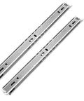 11 Inch Drawer Slides With Ball Bearing Rails For Smooth No Squeak Action, Side Mount Design, shiny steel pair on white background