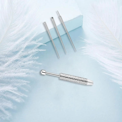 Pro Grade Stainless Steel Body Jewelry Insertion Taper Tool Set For 14G To 20G Piercing With Threadless Pins And Threaded Ball Grabber Kit