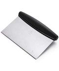 Stainless Steel All Purpose Scraper and Dough Cutter for Pizza Bread and Cookie Dough, Vegetable Chopper with Built In Quarter Inch Markings
