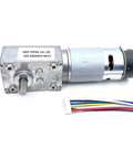 High Torque MAX 95W Turbine Worm Gear DC Motor For Durable Power 12V Or 24V Stable Reliable Operation with wires.
