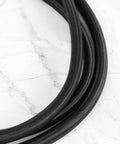 Close-up of 4 Pack Elastic Bungee Cord Straps with Carabiner Hooks for Luggage Camping and Outdoor Gear showing strong polyester material