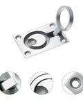 Stainless Steel Flush Pull Ring Handles 304 2 Pack Hidden Recessed Furniture Pulls For Cabinets Drawers Doors Boat Deck Hatch Latch