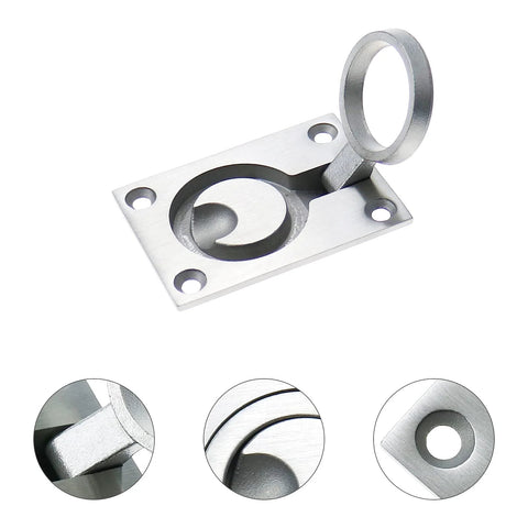 Stainless Steel Flush Pull Ring Handles 304 2 Pack Hidden Recessed Furniture Pulls For Cabinets Drawers Doors Boat Deck Hatch Latch