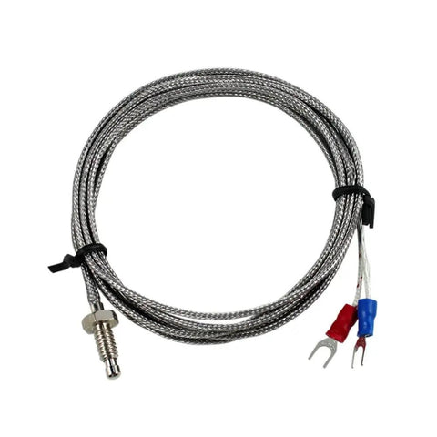 K thermocouple included with Digital PID Temperature Controller For 100 To 220V AC With SSR Output ITC-100VH 40DA, braided cable