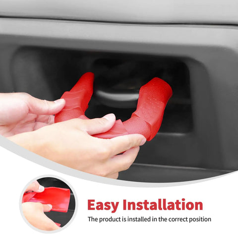 Flag Style Tow Hook Covers for 2007 to 2019 Chevy Silverado 2500 and 3500 HD Trucks - Easy install demonstration