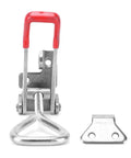 Heavy Duty Stainless Steel Toggle Latch With Adjustable Clamping Force For Garage Gear And Decor Setup Holds Up To 1323 Pounds Like A Boss front view with red handle