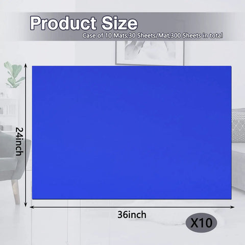 Pro Heavy Duty Sticky Rubber Tacky Mats 24 By 36 Inches Blue Floor Mats For Workshops And Garages Snag Dust And Grime Like A Champ 300 Sheets Industrial Bulk Deal size reference in living room.