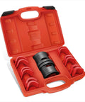 Universal 14 Piece Motorcycle Fork Seal Driver Set With Six Adapters Fits 35 To 50mm in red case