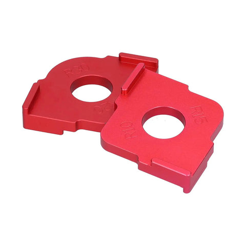 Tough As Nails Two Pack Jig Router Template Set Machined From Pure Aluminum Alloy with R10 and R30 radius gauges