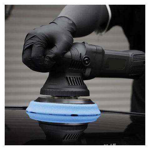 No Sweat 5 Inch Dual Action Polisher Buffer With Variable Speed Control and Heavy Duty Wool Sponge Pads for smooth car paint detailing.