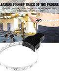 Three Pack 60 Inch Body Measuring Tapes With Auto Telescopic Fat Measure For Easy One Hand Use, Track Weight Loss, Muscle Gain, And Precise Body Measurements With Durable Fiberglass Tape, measuring waist in gym