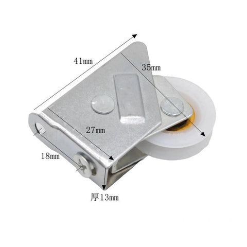 Swap Out Squeaky Track Rollers With These Beefy Dual And Single Wheel Pulleys For Plastic Aluminum Sliding Doors Heavy Glide Smooth Ride Easy Install Grab The 4 Pack Quick - Close-up of stainless steel and plastic dual wheel pulley for sliding glass doors.