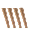 Solid Wood Furniture Legs Set For Beds Desks Chairs And Sofas Eco Friendly Natural Wood Feet With Built In Floor Protection Mat