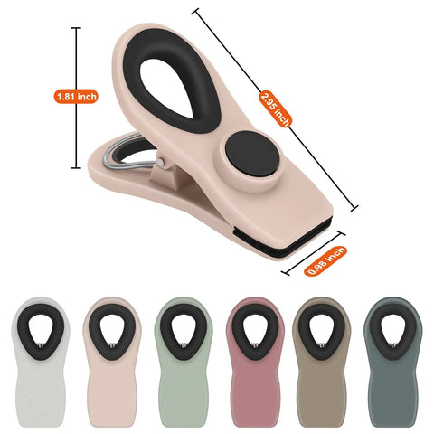 Game Changer Heavy Duty Magnetic Clips Keep Chips And Snacks Locked Down Crisp Through The Week Assorted Muted Tones Resealable Food Storage Sealer Reusable Kitchen Pantry Staple 12 Piece Set