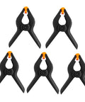 Five Pack Four And A Half Inch Spring Clamps For Backdrops And Crafts, Heavy Duty Plastic Clips for Photography Studio and DIY Projects