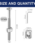 Rock Solid M6 X 80mm Flat Head Socket Head Screws And Barrel Nuts With Hex Allen Wrench For Furniture Assembly Heavy Duty Carbon Steel Hardware Bolts 10 Piece Set dimensions and sizes.