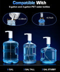 Rechargeable 5 Gallon Water Dispenser Pump With USB-C Fast Flow Electric Jug Pump Portable Submersible for camping and home