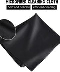 12-pack microfiber cleaning cloths, 6 black & 6 gray, 6x7 inches, soft lint-free lens cloths for glasses, screens, cameras