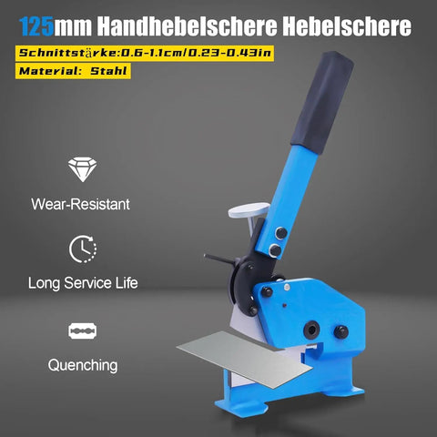 Heavy Duty Manual Metal Shear With Beefed Up Handle And Quick Adjust Clamp For Chomping Through Quarter Inch Steel Plate Round Bar And Flat Stock Legit Garage Workhorse Zero Plug Setup Rigged Tough For Real Builders And Backyard Shops Nationwide