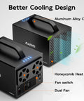 Rock Solid 4 Bay SATA Hard Drive RAID Enclosure with aluminum alloy case and dual fans for cooling, supports SSD drives.