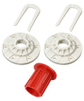 Heavy Duty Washer Basket Driven Hub Kit And Bushing Set For Whirlpool Maytag Kenmore And VMW Washers, Plug-N-Play Direct Fit Replacement Replaces AP5665171 PS6012095 W10528947VP, Easy Install, No Fuss Durable Components For Smooth Tumble, showing white hub wheels and red bushing.