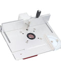 Heavy Duty Router Table Kit With Badass Zero To Fifty Four Millimeter Lift System And Rock Solid Insert Plate pro handle setup.