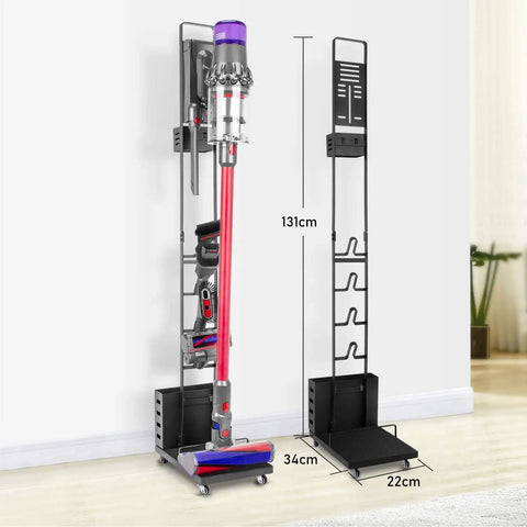 Heavy Duty Cordless Vacuum Stand Docking Station With Wheels, Boss Level Storage Holder for V7 V8 V10 V11 V12 V15 SV22, 131cm tall
