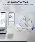 Magnetic Laptop Phone Holder With MagSafe For iPhone 12 To 17 Side Monitor Mount Slim Portable Foldable Computer Bracket Adjustable Angle Desk Setup For Easy Calls And Texts attached to laptop