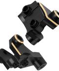 Brass Link Mounts Panhard Suspension Kit for 1/10 RC Cars TRX4 TRX6 front and rear axle mounts, black finish, durable brass links