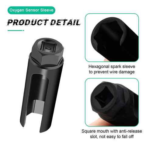 Front view of Oxygen Sensor Socket With Side Wire Cutout Half Inch Drive And Seven Eighths Inch 6 Point O2 Sensor Wrench Removal Tool