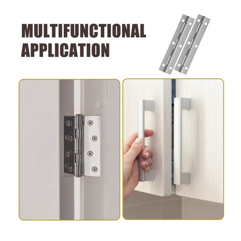 Rotating Concealed Hinges Set for Doors and Cabinets 2 Pieces Heavy Duty 6 Inch Silver Piano Cabinet Door Butt Hinges