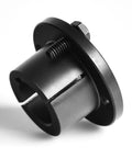 1-inch bore steel pulley bushing with flange and set screw for keyed shaft