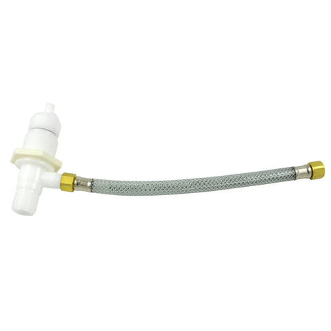 Flexible hose and valve for Two Handle Garden Tub Faucet Chrome For Mobile Home And RV With Separate Hot And Cold Controls 2.5 GPM
