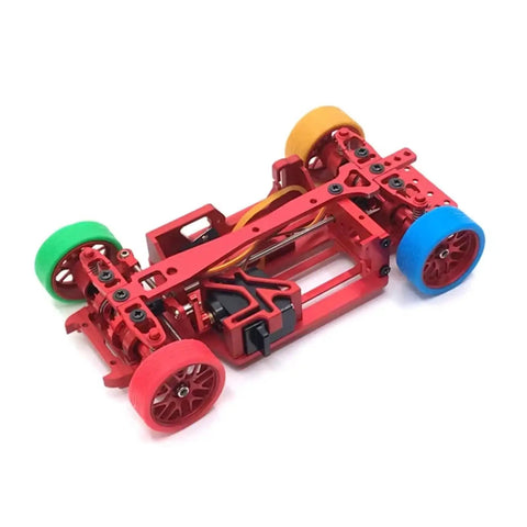 RC Wheel Skin Upgrade Kit For One Twenty Eighth Scale Cars Yellow Tire Skin With Racing Pattern For WLtoys And Kyosho