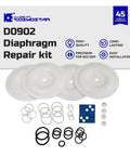 All In One Replacement Kit For D0902 Three Eighths Inch Double Diaphragm Pump With O Rings Gaskets Diaphragms PTFE Seals