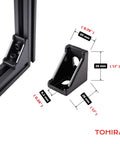 Black 2020 Aluminum T Slot Corner Bracket Kit With 20 Right Angle Connectors And 40 T Nuts And Screws For 6mm V Slot Profile, close-up view