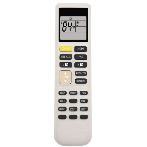 Top Shelf Drop In Replacement Remote Control For Split Air Conditioner Features Clear Fahrenheit Display Only No Sweat Seasonal Operation And Fast Setup Pairing For Easy Home Cooling Comfort That Keeps It Crisp All Day Long