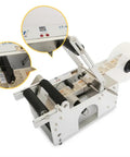 Heavy Duty Semi Automatic Labeling Machine For Round Plastic, Glass, And Metal Bottles with precision sensor and aluminum body.