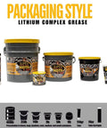 Multipurpose Lithium Complex Grease NLGI 2 GCLB EP High Temperature Heavy Duty Lubricant various packaging sizes