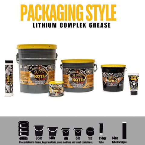 Multipurpose Lithium Complex Grease NLGI 2 GCLB EP High Temperature Heavy Duty Lubricant various packaging sizes