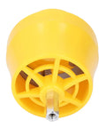 Heavy Duty 6 Piece Alloy Steel Pipe Threader Tool Set For Pvc And Metal Conduit Includes Half Inch Three Quarters And One Inch Dies With Tap Die Chasers For Manual Electric Drill Plumbing Jobs, yellow tool with hexagonal shank.