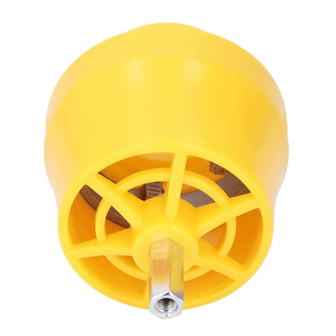 Heavy Duty 6 Piece Alloy Steel Pipe Threader Tool Set For Pvc And Metal Conduit Includes Half Inch Three Quarters And One Inch Dies With Tap Die Chasers For Manual Electric Drill Plumbing Jobs, yellow tool with hexagonal shank.