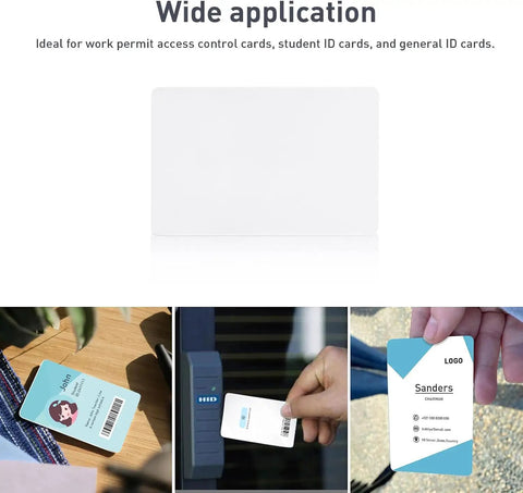 Top Shelf Blank Pvc Id Badge Cards For Card Printers Cr80 Standard White Stock 30 Mil Thick 1000 Pack Ready To Roll, shown in applications.