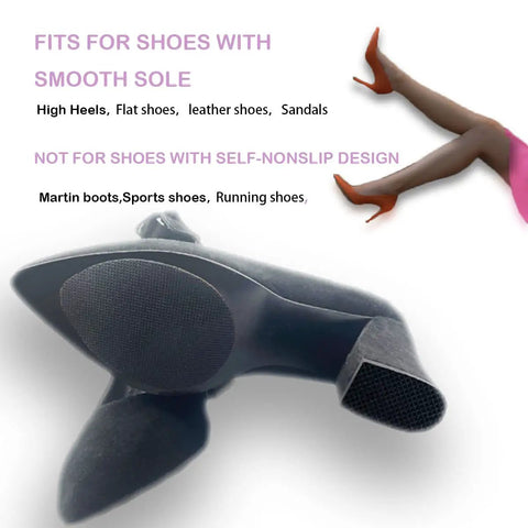 Non Slip Silicone Gel Shoe Pads And Adhesive Sole Protectors For High Heels No Slip Grips In Black 4 Pairs