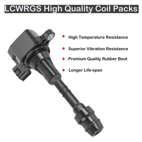 Ignition Coil Packs Set Of 6 For ThreePointFiveL And FourPointZeroL V6 Engines Compatible With Nissan Altima Maxima Murano Quest