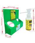 Portable Emergency Eye Wash Station Kit With Wall Mount OSHA Approved Includes Mirror And Emergency Sign Two 16.09 Ounces Bottles Corrosion Resistant PE Mounting No Solution Included.
