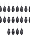 20 Pack Aluminum Needle Threaders With Flexible Wire Handles In Black For Tiny Needle Eyes Easy Threading For Hand And Machine Sewing Projects DIY Craft Tools arranged flat