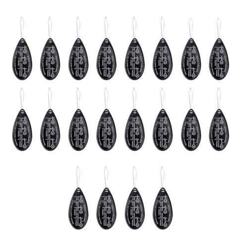 20 Pack Aluminum Needle Threaders With Flexible Wire Handles In Black For Tiny Needle Eyes Easy Threading For Hand And Machine Sewing Projects DIY Craft Tools arranged flat