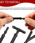 Heavy Duty Black Rubber Windshield Washer Hose Kit With 24 Piece Leak Proof T Y I Connector Set For Auto Car Truck Fluid Line Repair Quick Swap Tubing, showing connectors and installation.